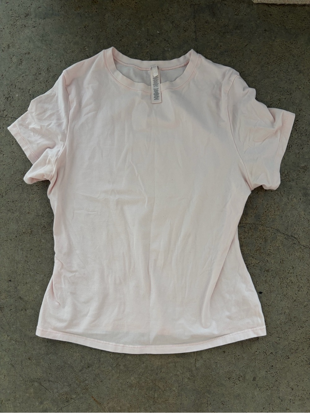 SKIMS Pale Pink Short Sleeve Crew Tee